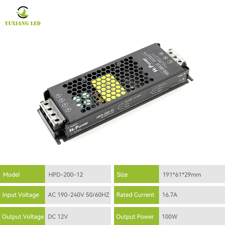 Fuente de alimentación de iluminación lineal LED de 12v y 200w