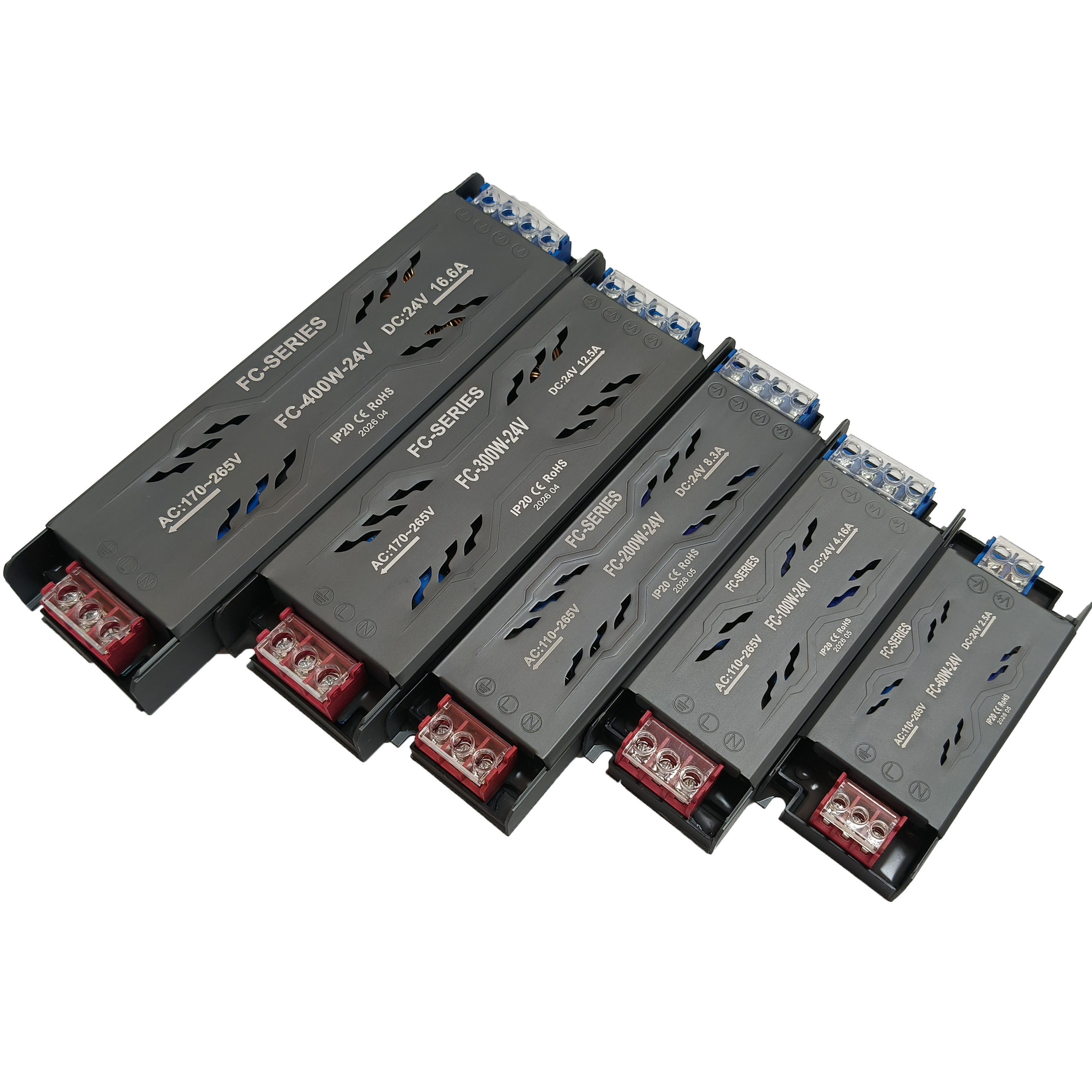 Fuente de alimentación LED semi-maceta delgada FC 24V 60W