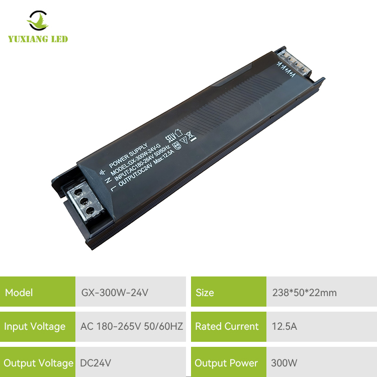 Fuente de alimentación conmutada LED delgada semillena de voltaje constante 24V300W