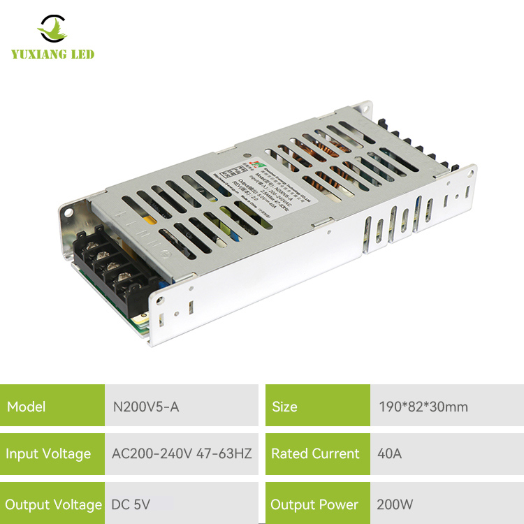 Fuente de alimentación de pantalla LED de 5v 40a