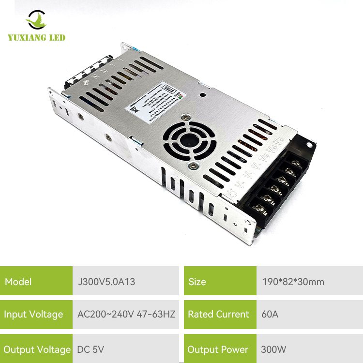 Fuente de alimentación de pantalla LED de 5V 60A 300W J300V5.0A13