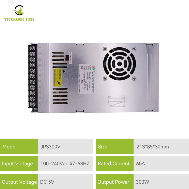 Fuente de alimentación de pantalla LED de 5V 60A 300W JPS300V