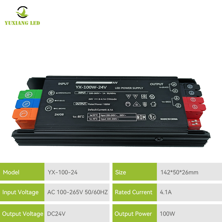 Fuente de alimentación de iluminación lineal LED LED 24v 100w