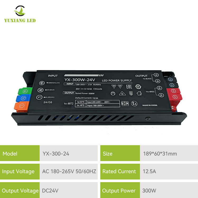 Fuente de alimentación de iluminación lineal LED LED 24v 300w