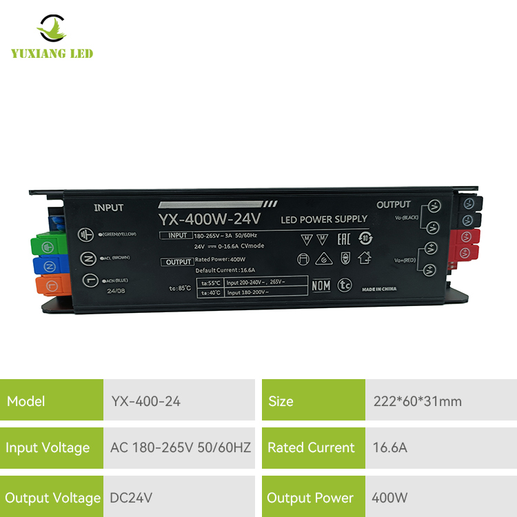 Fuente de alimentación de iluminación lineal LED LED 24v 400w