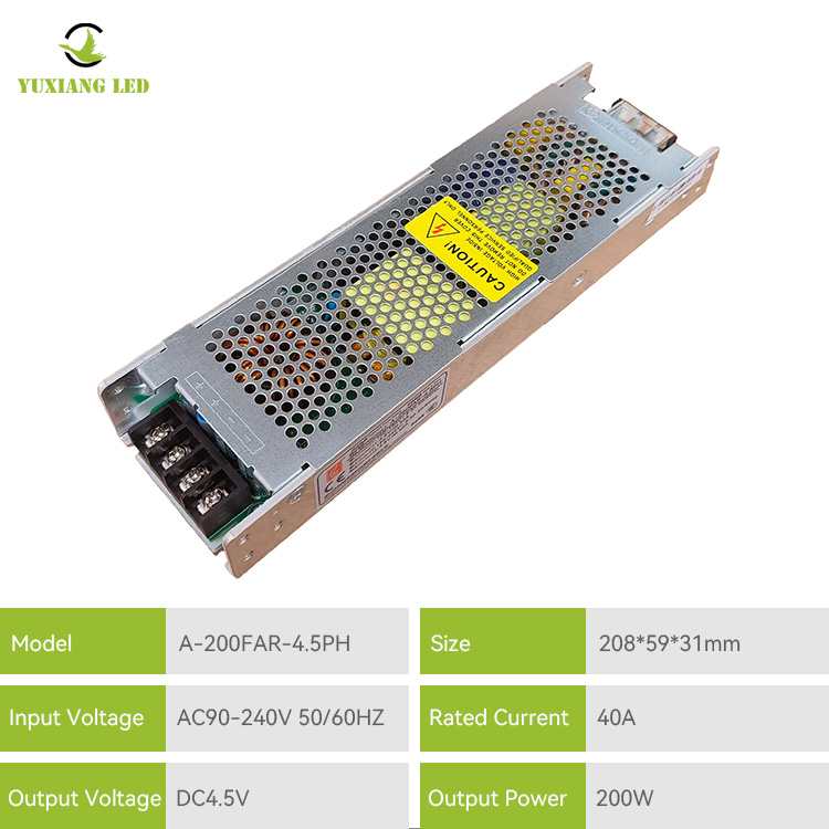 fuente de alimentación para pantalla LED ultrafina A-200FAR-4.5PH